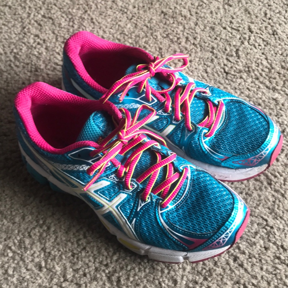 Asics Gel-Exalt 2 in Vivid Blue/Hot Pink